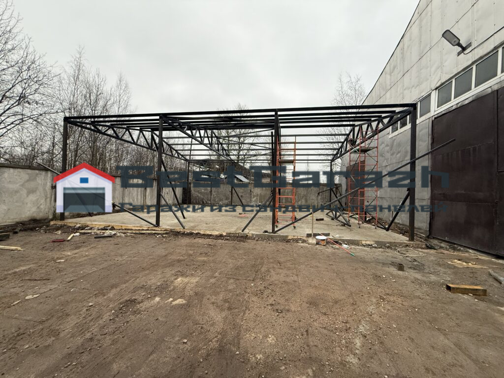 Каркас ангара склада из сэндвич панелей