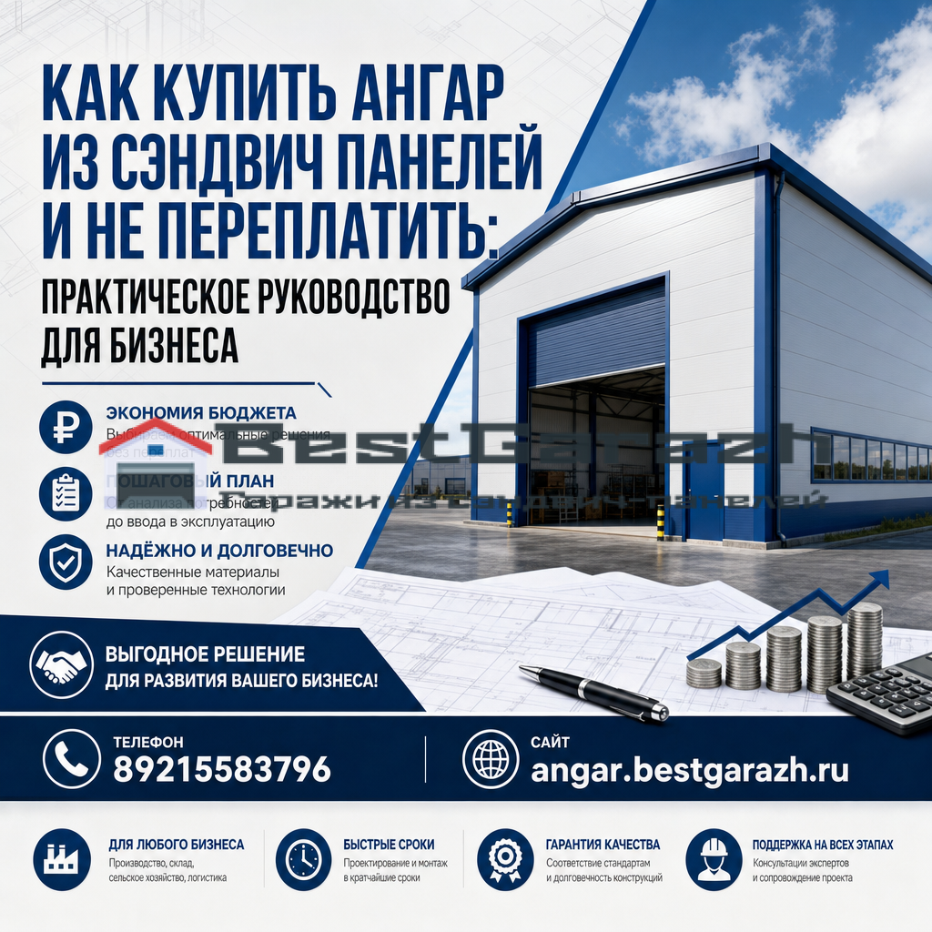 Как купить ангар из сэндвич панелей и не переплатить